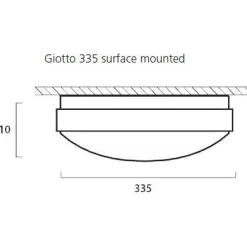 LED-yleisvalaisin Lumiance Giotto ø335 mm pinta-asennettava 23 W 4000 K IP44 valkoinen