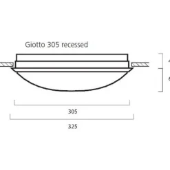 LED-yleisvalaisin Lumiance Giotto ø305 mm uppoasennettava 19 W 4000 K IP44 valkoinen