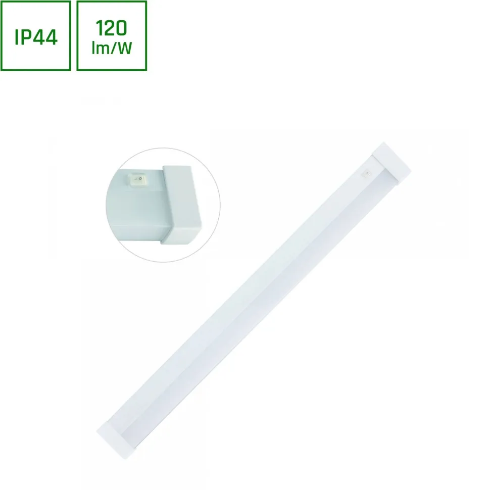 LED-yleisvalaisin Spectrum Aquatica 15W 4000K 150° IP44 kulmikas katkaisimella 596x46x63mm valkoinen