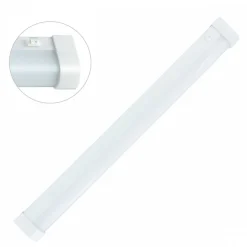LED-yleisvalaisin Spectrum Aquatica 15W 3000K 150° IP44 pyöristetty katkaisimella 596x46x63mm valkoinen