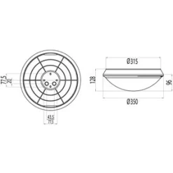 LED-yleisvalaisin Titan AT100LED IP44 18W/840