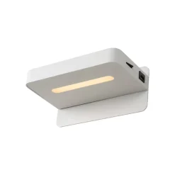LED-yöpöytävalaisin Lucide Atkin 14x25x11,5cm 5W valkoinen