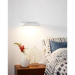 LED-yöpöytävalaisin Lucide Atkin 14x25x11,5cm 5W valkoinen