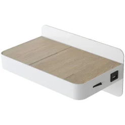 LED-yöpöytävalaisin Lucide Atkin 14x25x11,5cm 5W valkoinen
