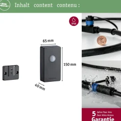 Liike- ja hämärätunnistin Paulmann Plug & Shine, Smart Home Zigbee 3.0, 4.8V, antrasiitti