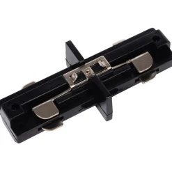 Liitin Lucide Track I-connector suora, musta, 1-vaihe kiskoon