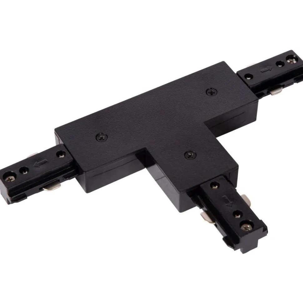 Liitin Lucide Track T-connector, musta, 1-vaihe kiskoon
