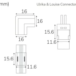 Liitinpaketti Llitt Ulrika ja Louise LED-nauhalle