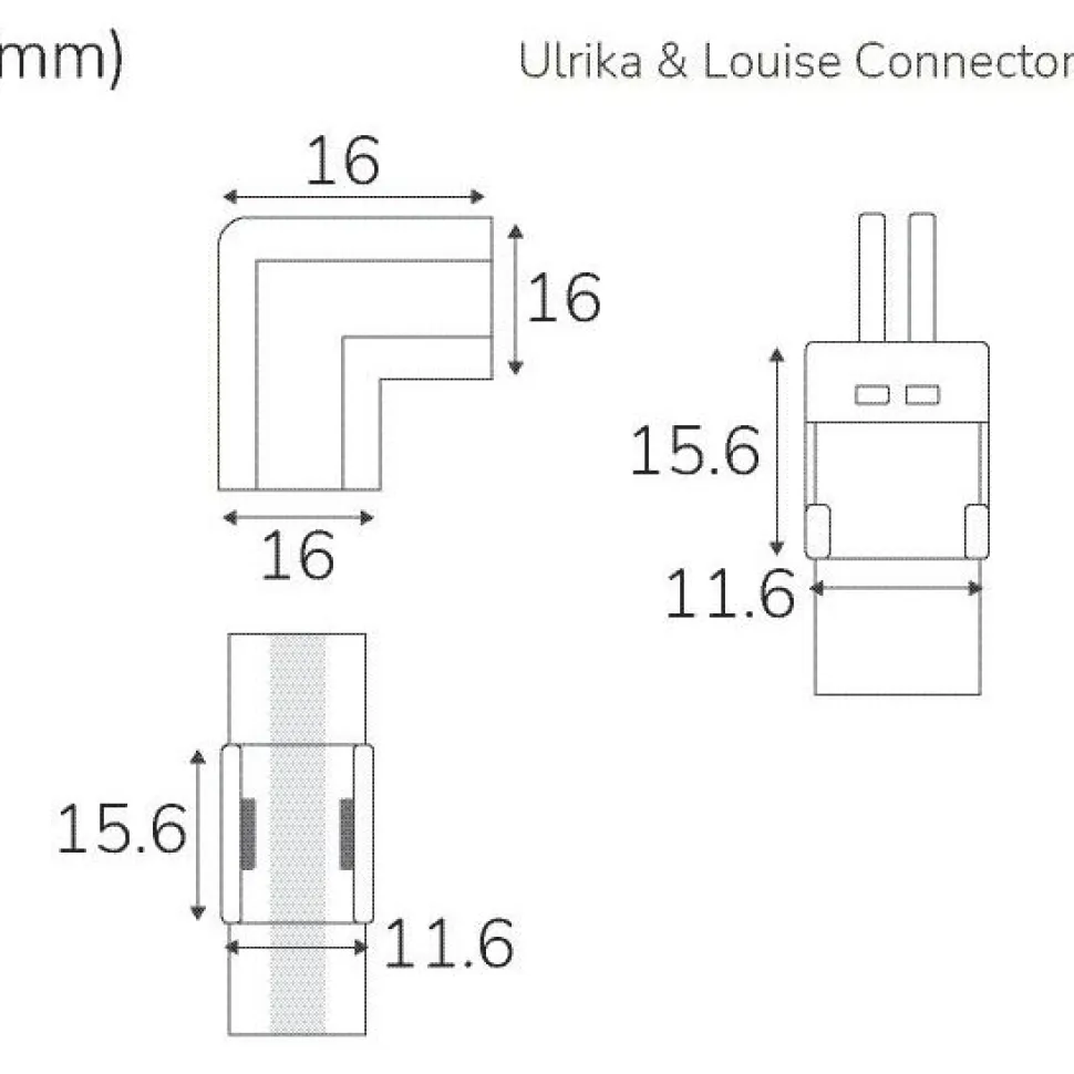 Liitinpaketti Llitt Ulrika ja Louise LED-nauhalle