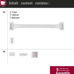 Liitinsetti Paulmann MaxLED Universal, 100x19mm, max.144W, valkoinen