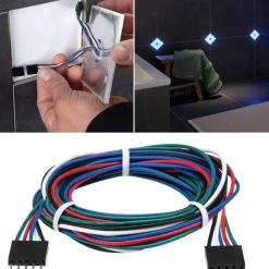 Liitäntäkaapeli Paulmann LumiTiles Square, RGBW, 1.3m, 12V, musta