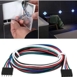 Liitäntäkaapeli Paulmann LumiTiles Square, RGBW, 1.3m, 12V, musta