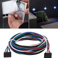Liitäntäkaapeli Paulmann LumiTiles Square, RGBW, 1.3m, 12V, musta