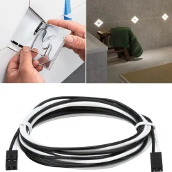 Liitäntäkaapeli Paulmann LumiTiles Square, 0.7m, 12V, musta