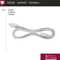 Liitäntäkaapeli Paulmann MaxLED, 1m, valkoinen