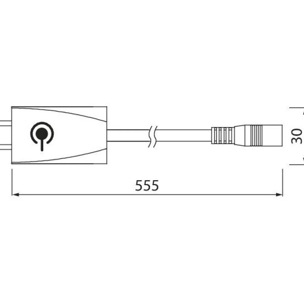 Liitosjohto kytkimellä Airam Linear LED -valaisimille 500 mm