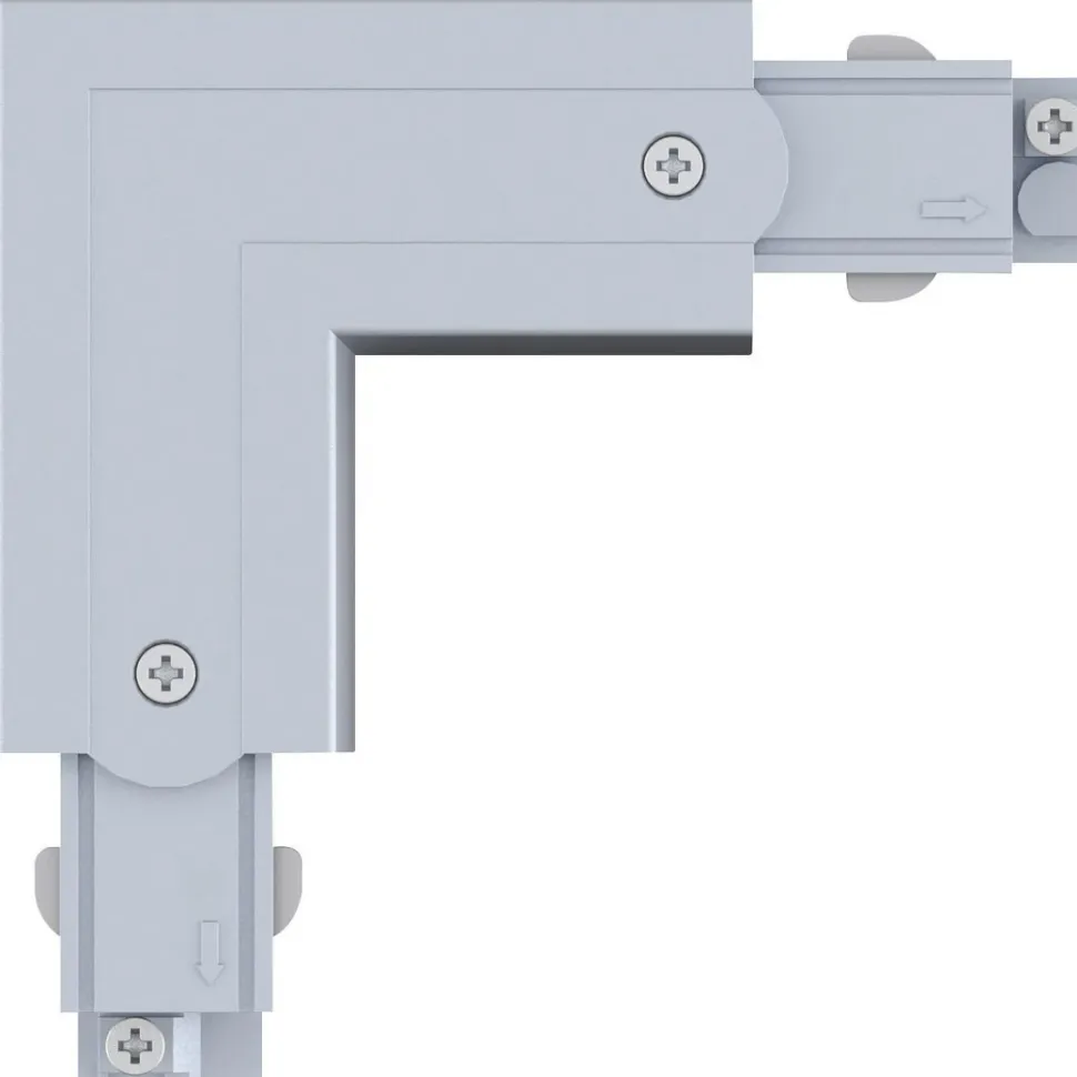L-liitin Paulmann ProRail3, 101x101mm, ulko, hopea