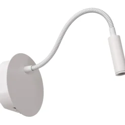 Lukuvalaisin Lucide Jolijn seinään Ø11cm, USB-ladattava, magneettikiinnitys, valkoinen