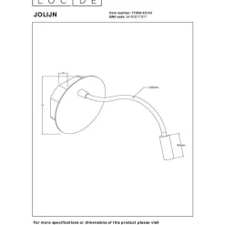 Lukuvalaisin Lucide Jolijn seinään Ø11cm, USB-ladattava, magneettikiinnitys, valkoinen