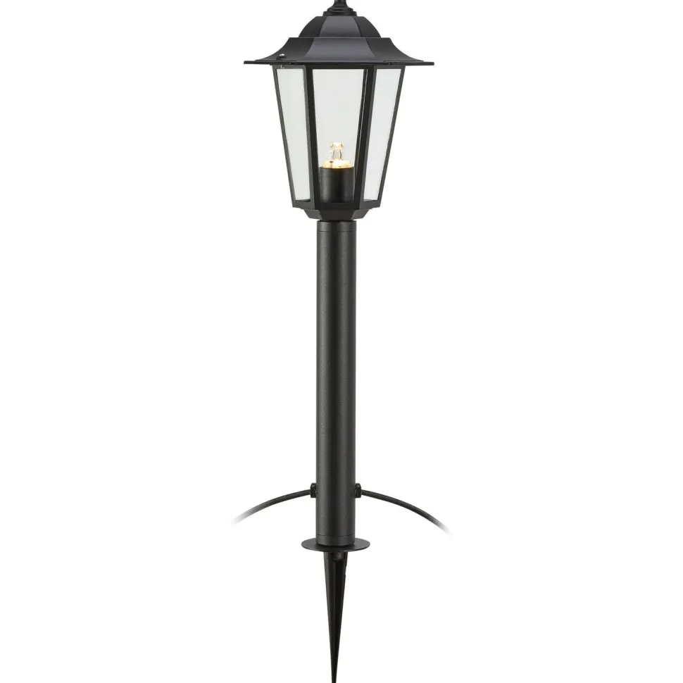 Lyhtyvalaisin maapiikillä Markslöjd Unite 12, 73cm, IP44 3W musta/kirkas