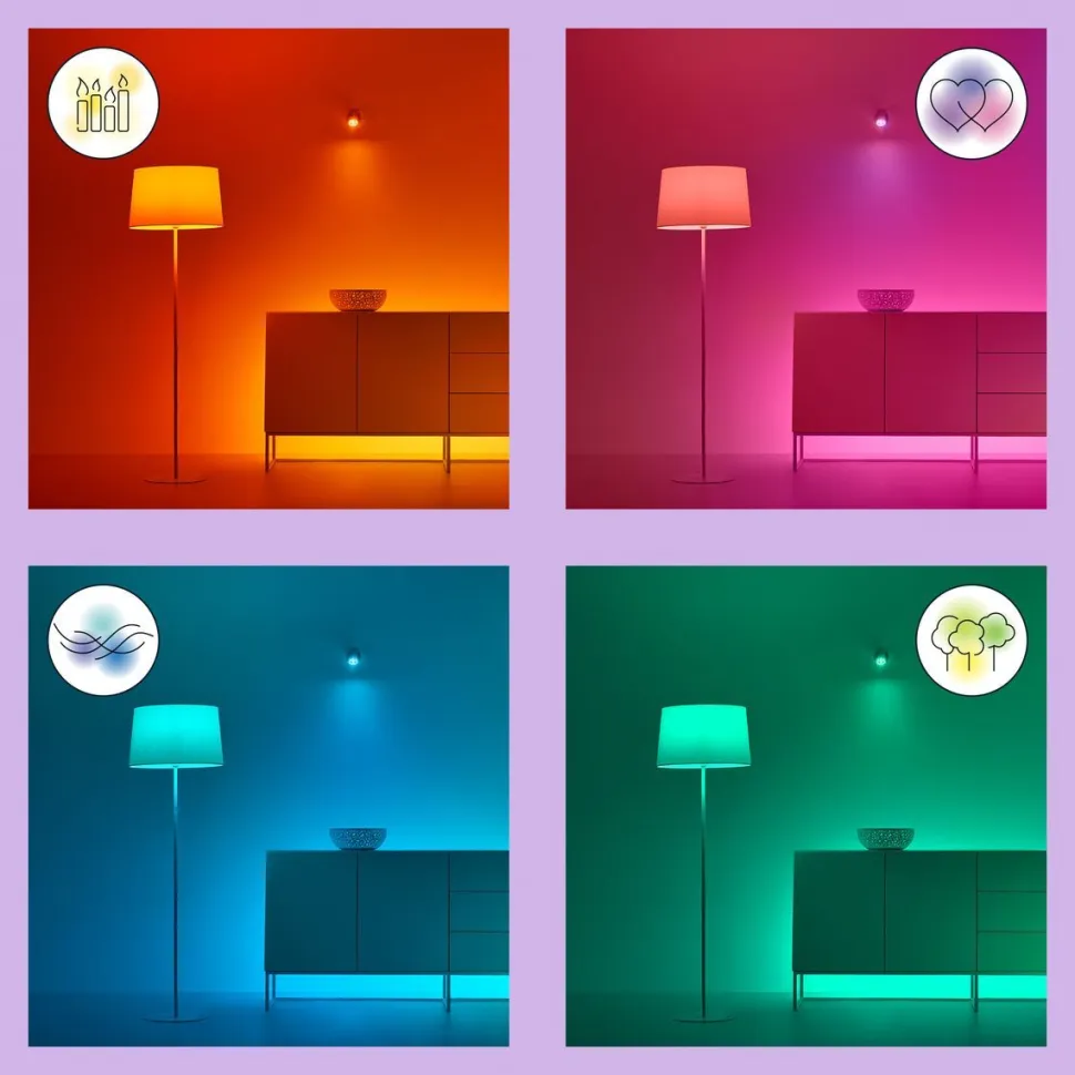 Älylamppu Wiz A60 Full Color Wi-Fi 60W E27 RGB 2kpl + kaukosäädin