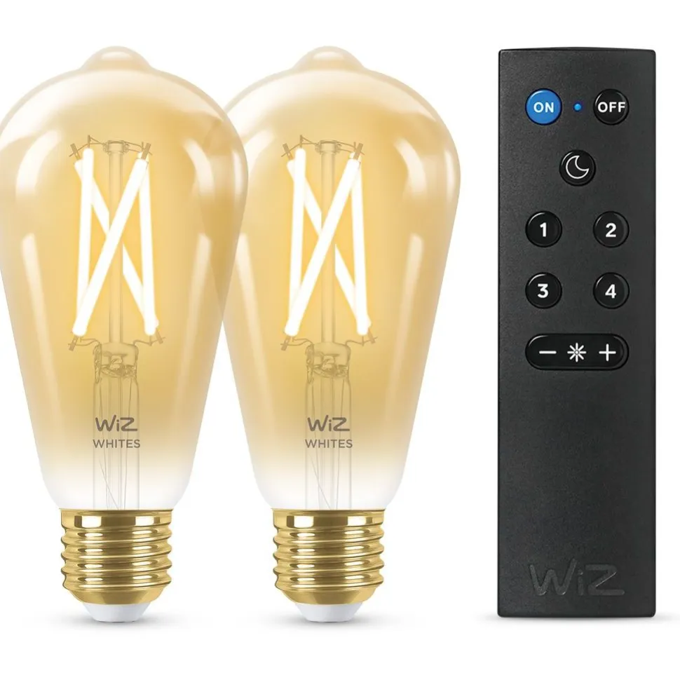 Älylamppu Wiz ST64 Tunable White Wi-Fi 50W meripihka 2kpl + kaukosäädin