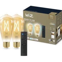 Älylamppu Wiz ST64 Tunable White Wi-Fi 50W meripihka 2kpl + kaukosäädin