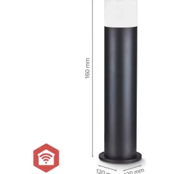 Älypylväsvalaisin Nedis ZBLOP10RGBW Smartlife ZigBee musta