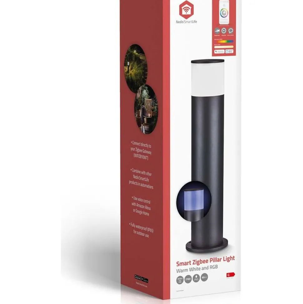 Älypylväsvalaisin Nedis ZBLOP10RGBW Smartlife ZigBee musta