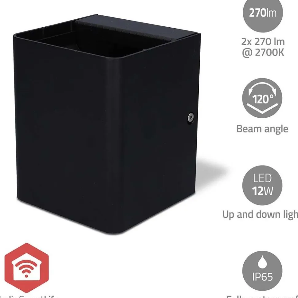 Älyseinävalaisin Nedis ZBLOW10RGBW Smartlife ZigBee musta