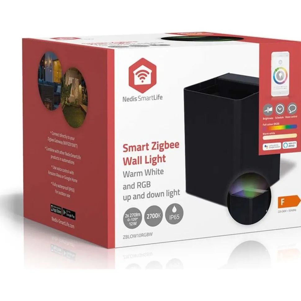 Älyseinävalaisin Nedis ZBLOW10RGBW Smartlife ZigBee musta