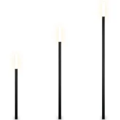Maapiikkivalaisin LED Trio Stick mattamusta