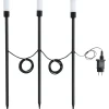 Maapiikkivalaisinsetti Eglo Zancaro, 3xLED, IP44, 3000K, musta/valkoinen, 3kpl/pkt