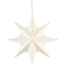 Metallitähti Star Trading Mini, 25cm, valkoinen