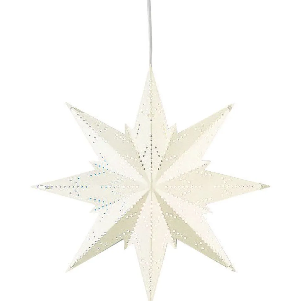 Metallitähti Star Trading Mini, 25cm, valkoinen
