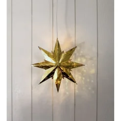 Metallitähti Star Trading Mini, 25cm, valkoinen