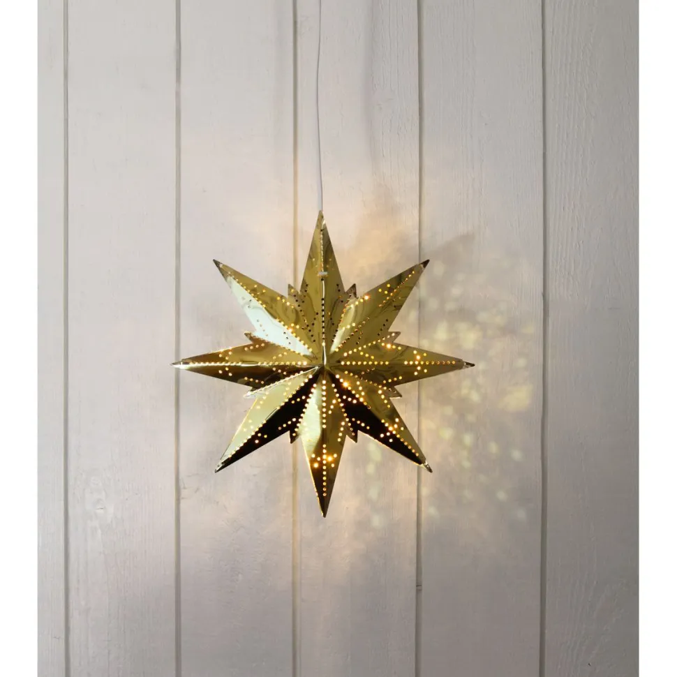 Metallitähti Star Trading Mini, 25cm, valkoinen