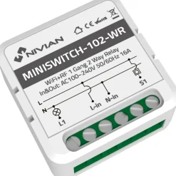 Minikokoinen virtakytkin Celotron Nivian Smart, 1 rele, TUYA Smartlife Wifi/Wlan