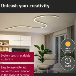 Modulaarinen LED-profiilivalaisin Linion Power Channel syöttävä 230/24V 100VA 1m signaalimusta