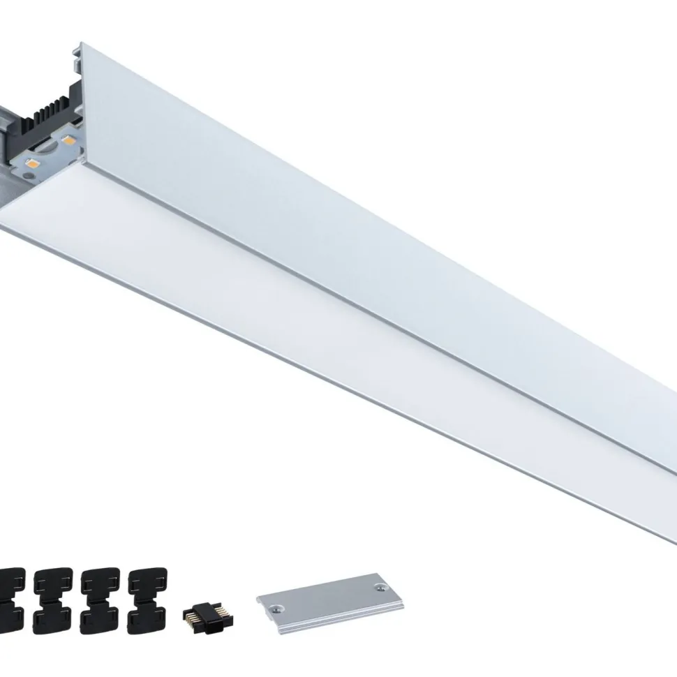 Modulaarinen LED-profiilivalaisin Linion Power Channel syöttävä 230/24V 100VA 1m signaalimusta