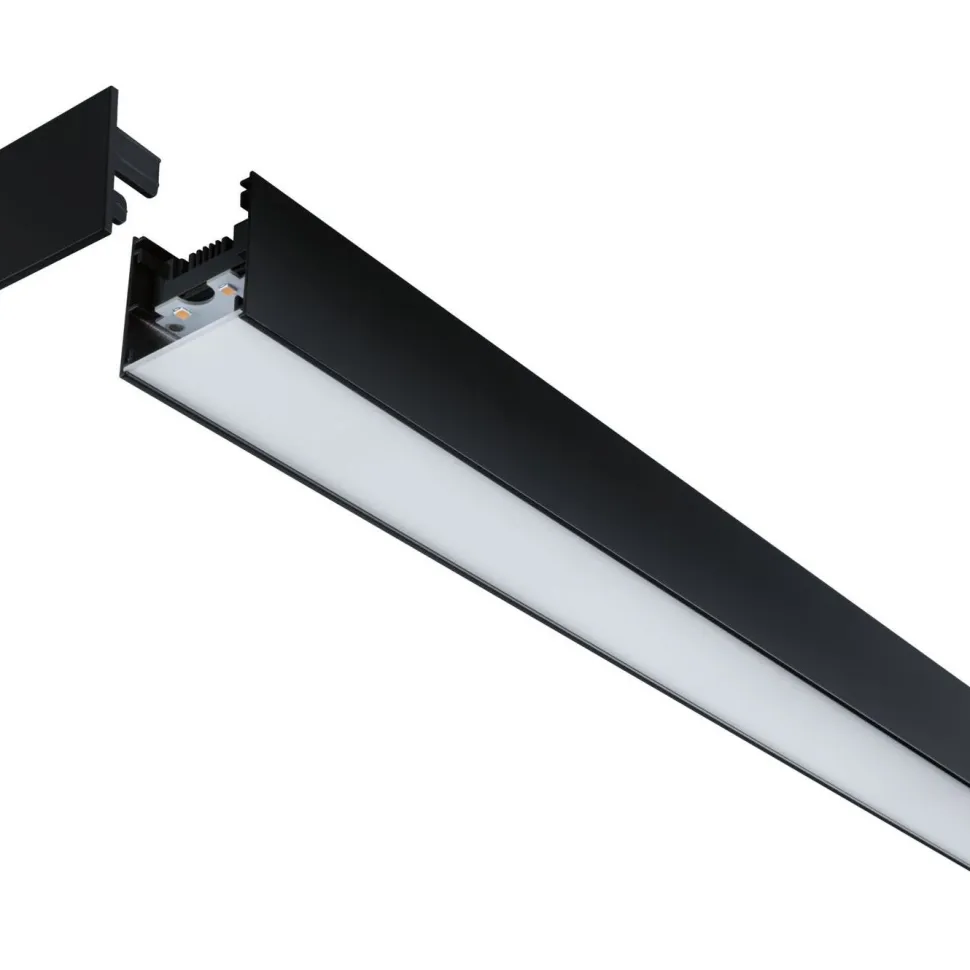 Modulaarinen LED-profiilivalaisin Linion Power Channel syöttävä 230/24V 100VA 1m signaalimusta