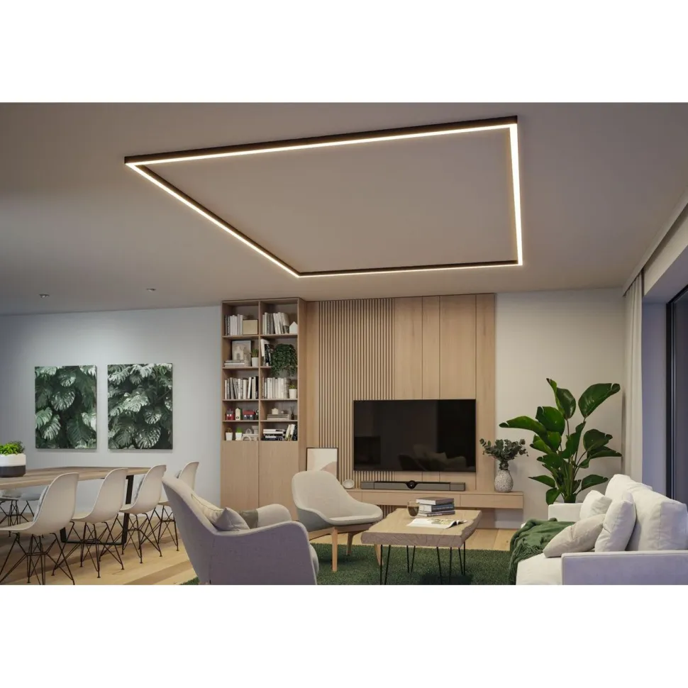 Modulaarinen LED-profiilivalaisin Linion Power Channel syöttävä 230/24V 100VA 1m signaalimusta