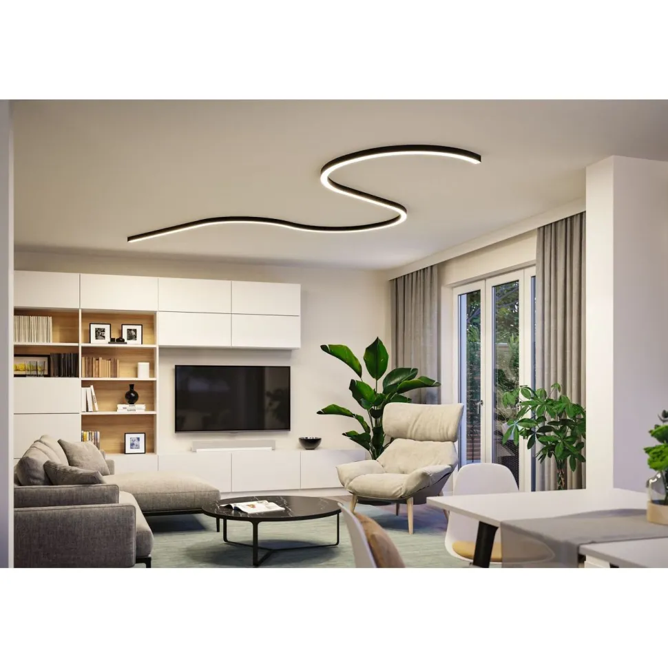 Modulaarinen LED-profiilivalaisin Linion Power Channel syöttävä 230/24V 100VA 1m signaalimusta