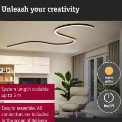 Modulaarinen LED-profiilivalaisin Linion Power Channel syöttävä 230/24V 100VA 1m signaalimusta