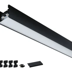 Modulaarinen LED-profiilivalaisin Linion Power Channel syöttävä 230/24V 100VA 1m signaalimusta