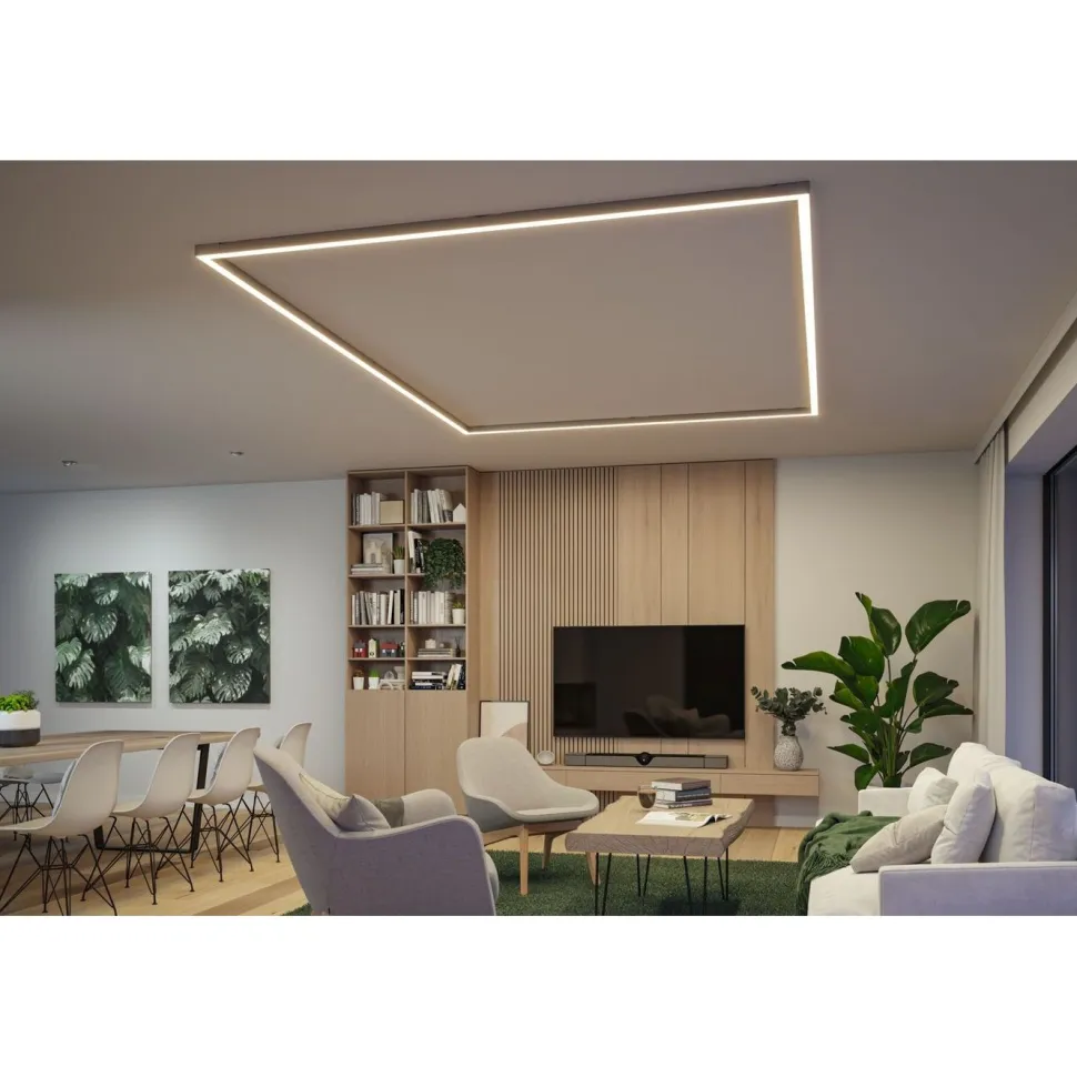 Modulaarinen LED-profiilivalaisin Linion Power Channel syöttävä Zigbee 230/24V 150VA 1m mattakromi