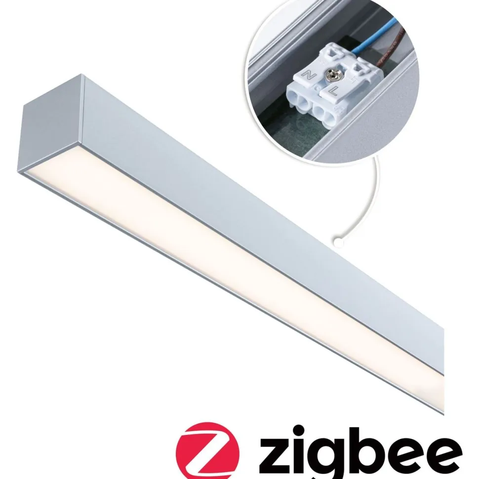 Modulaarinen LED-profiilivalaisin Linion Power Channel syöttävä Zigbee 230/24V 150VA 1m mattakromi