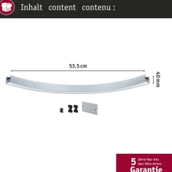 Modulaarinen LED-profiilivalaisin Paulmann Linion Light Channel Zigbee kaareva 24V 2x6.5W 3000K signaalimusta