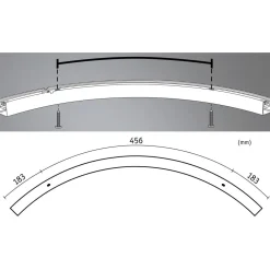 Modulaarinen LED-profiilivalaisin Paulmann Linion Light Channel Zigbee kaareva 24V 2x6.5W 3000K signaalimusta