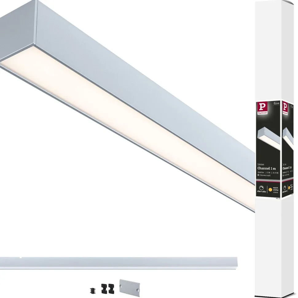 Modulaarinen LED-profiilivalaisin Paulmann Linion Light Channel Zigbee 0.5m 24V 8.5W 3000K mattakromi